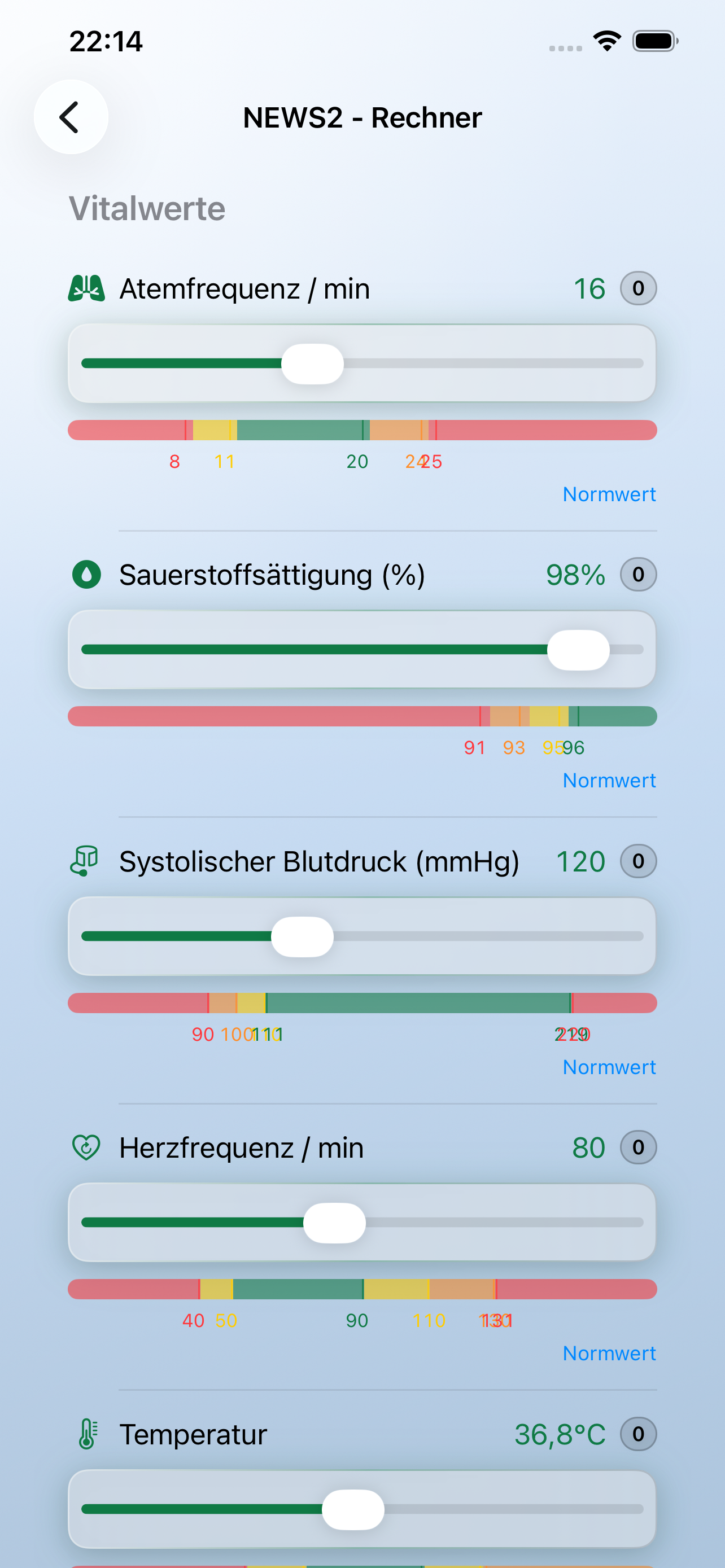 NEWS2score Screenshot 4